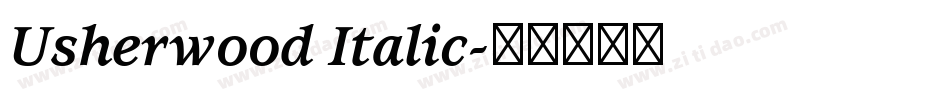 Usherwood Italic字体转换